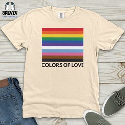 Colors Of Love Heavy Cotton Comfort Colors Tee Gift For Animal Lover