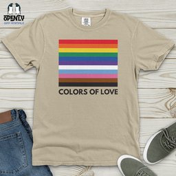 Colors Of Love Heavy Cotton Comfort Colors Tee Gift For Animal Lover