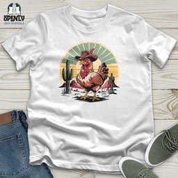 Cowboy Chicken Unisex T Shirt Gift For Animal Lover