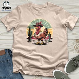 Cowboy Chicken Unisex T Shirt Gift For Animal Lover