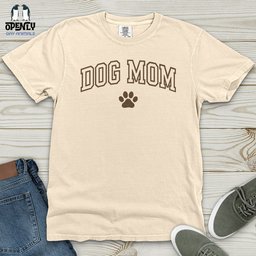 Dog Mom Heavy Cotton Comfort Colors Tee Gift For Mom
