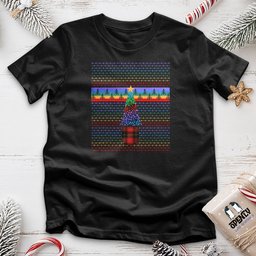 Colorful Christmas Tree Unisex T Shirt Gift For Animal Lover