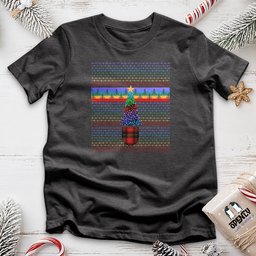 Colorful Christmas Tree Unisex T Shirt Gift For Animal Lover
