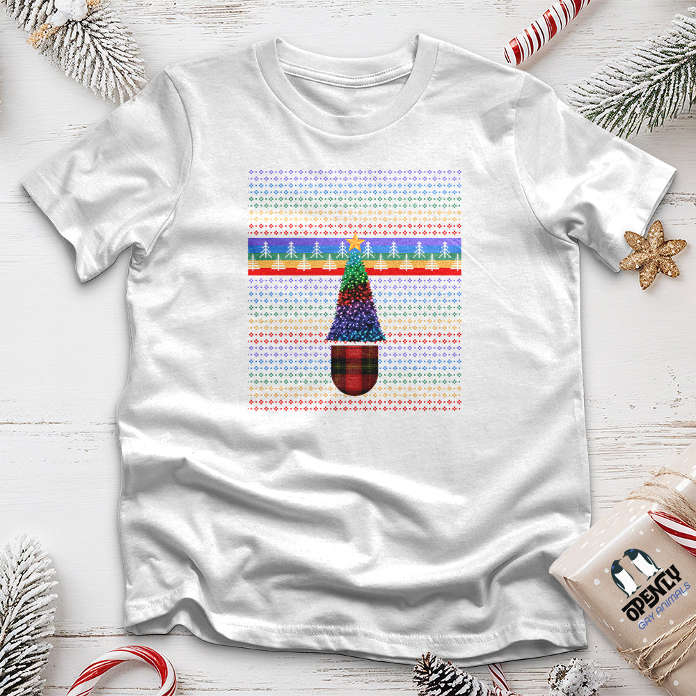Colorful Christmas Tree Unisex T Shirt Gift For Animal Lover