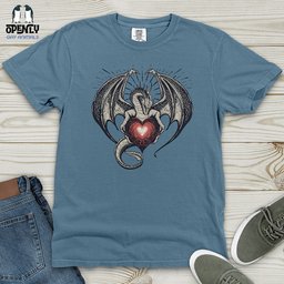 Dragon Heart Embrace Heavy Cotton Comfort Colors Tee Gift For Animal Lover