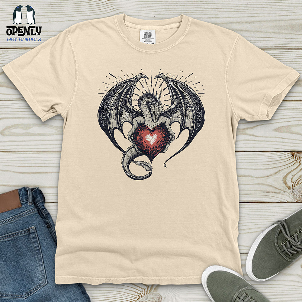 Dragon Heart Embrace Heavy Cotton Comfort Colors Tee Gift For Animal Lover