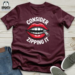 Consider Zipping IT Unisex T Shirt Gift For Animal Lover