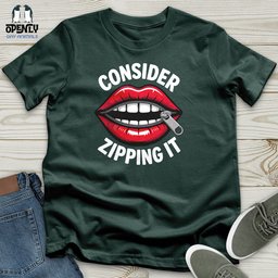 Consider Zipping IT Unisex T Shirt Gift For Animal Lover