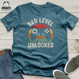 Dad Level Unlocked Unisex T Shirt Gift For Dad
