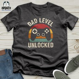 Dad Level Unlocked Unisex T Shirt Gift For Dad