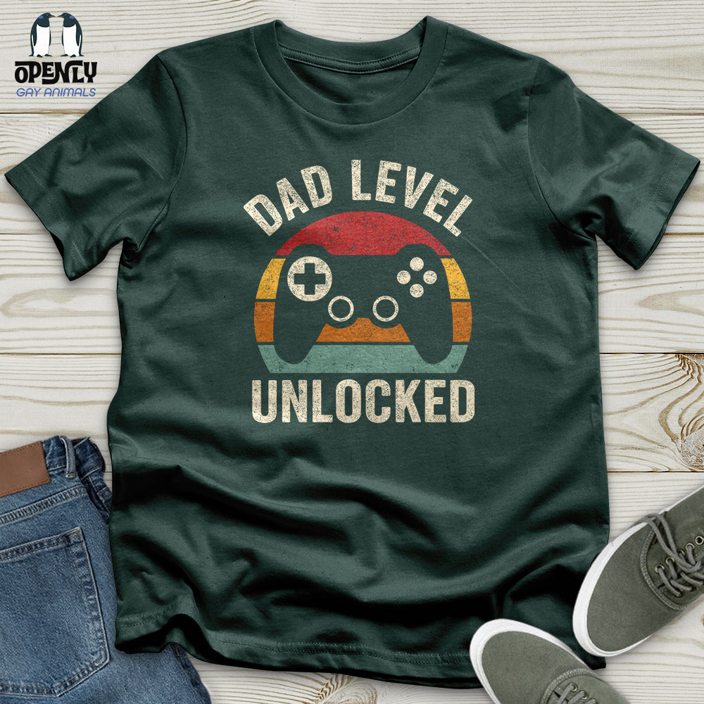 Dad Level Unlocked Unisex T Shirt Gift For Dad