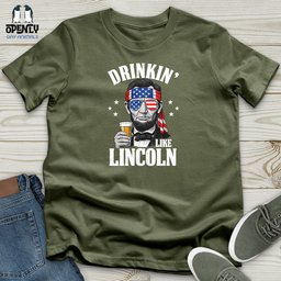 Drinkin Like Lincoln Softstyle Tee Gift For Animal Lover