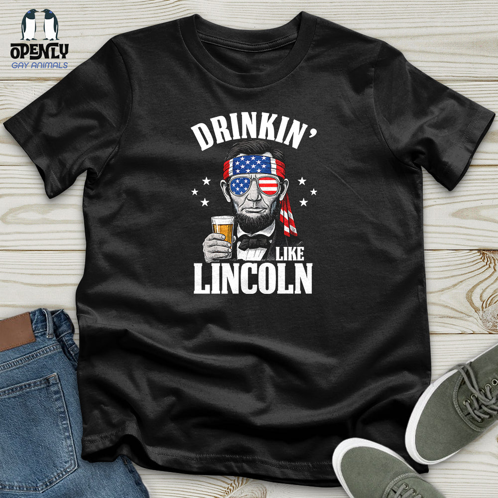 Drinkin Like Lincoln Softstyle Tee Gift For Animal Lover