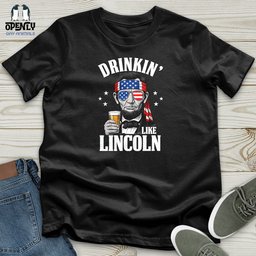 Drinkin Like Lincoln Softstyle Tee Gift For Animal Lover