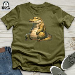 Chubby Crocodile Unisex T Shirt Gift For Animal Lover