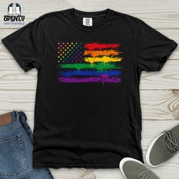 Gay Flag Heavy Cotton Comfort Colors Tee Gift For Animal Lover