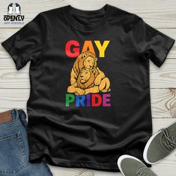 Gay Pride Lion Unisex T Shirt Gift For Animal Lover