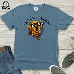 Good Boy X Bad Habit Heavy Cotton Comfort Colors Tee Gift For Animal Lover