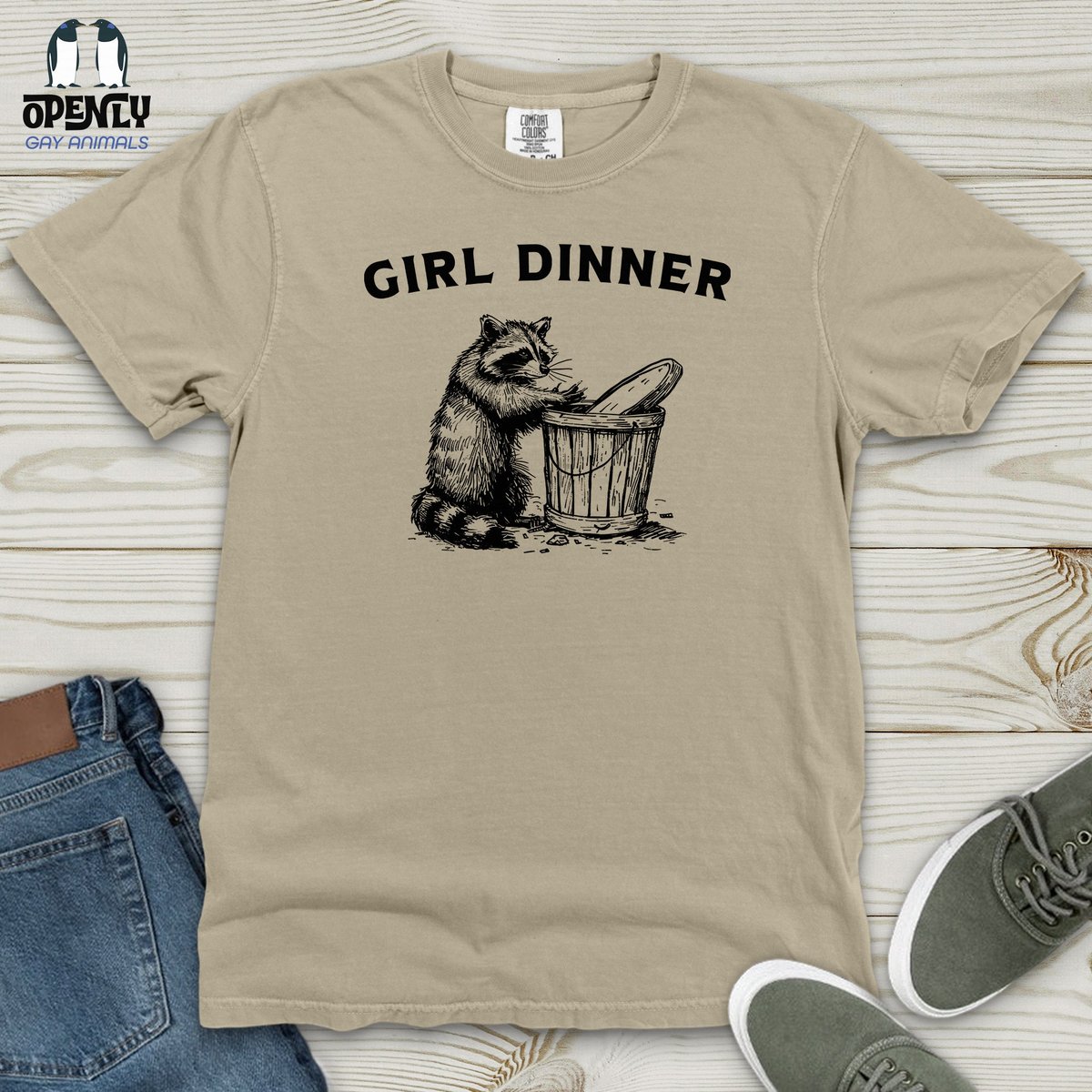 Girl Dinner Heavy Cotton Comfort Colors Tee Gift For Animal Lover