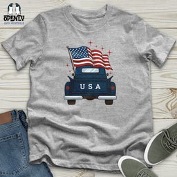 Happy Memorial Day Farm Truck Softstyle Tee Gift For Animal Lover