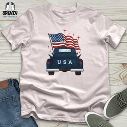 Happy Memorial Day Farm Truck Softstyle Tee Gift For Animal Lover