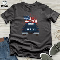 Happy Memorial Day Farm Truck Softstyle Tee Gift For Animal Lover