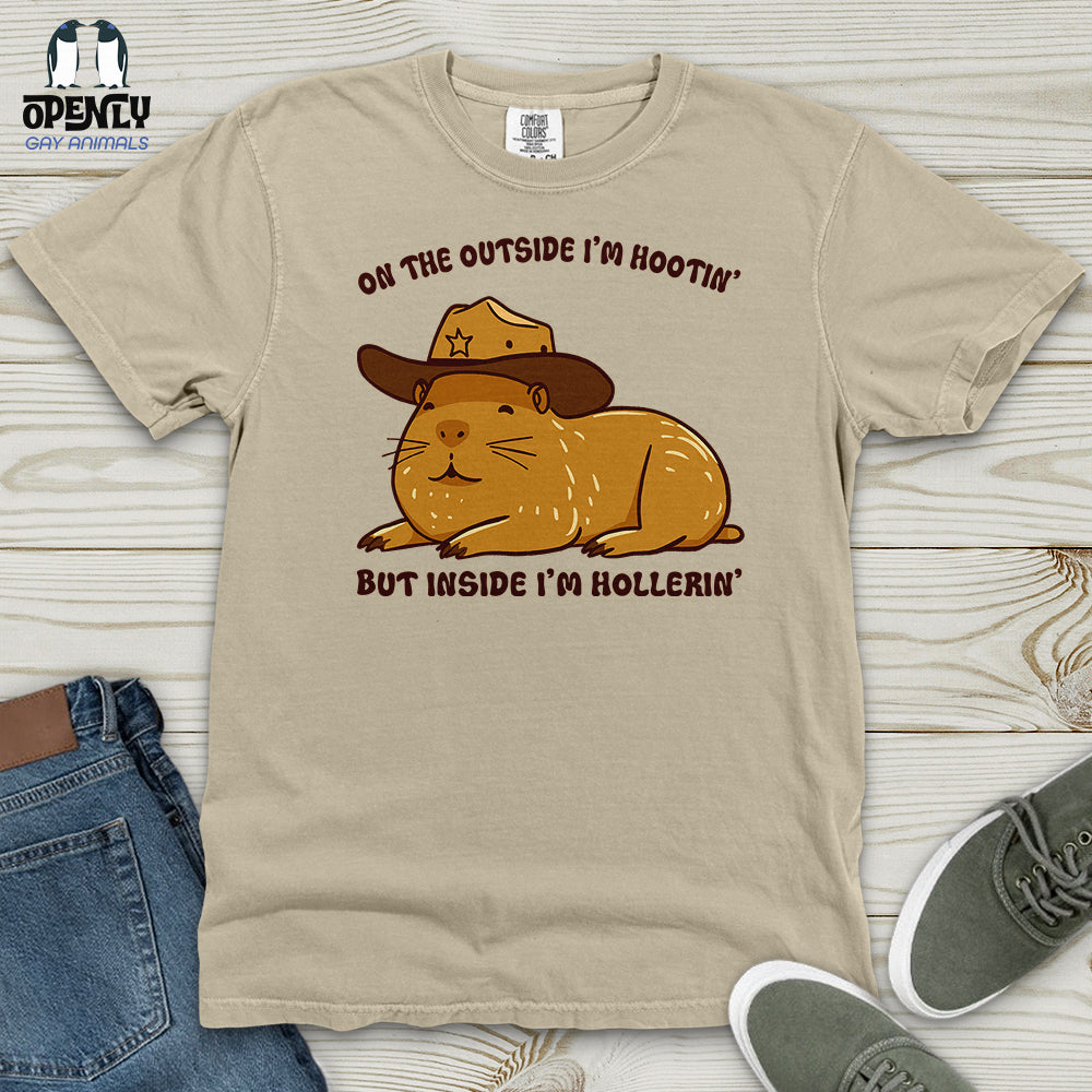 Hootin And Hollering Heavy Cotton Comfort Colors Tee Gift For Animal Lover