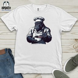 Gorilla Gourmet Chef Heavy Cotton Comfort Colors Tee Gift For Animal Lover