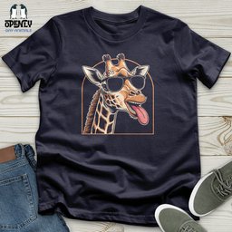 Giraffe Sticking Her Tongue Out Unisex T Shirt Gift For Animal Lover