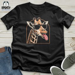 Giraffe Sticking Her Tongue Out Unisex T Shirt Gift For Animal Lover