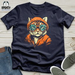 Hipster Cat Attitude Softstyle Tee Gift For Cat Lover