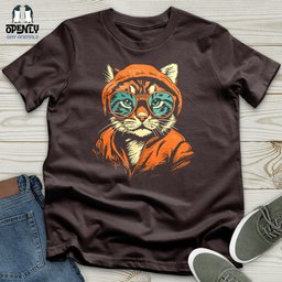 Hipster Cat Attitude Softstyle Tee Gift For Cat Lover
