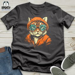 Hipster Cat Attitude Softstyle Tee Gift For Cat Lover