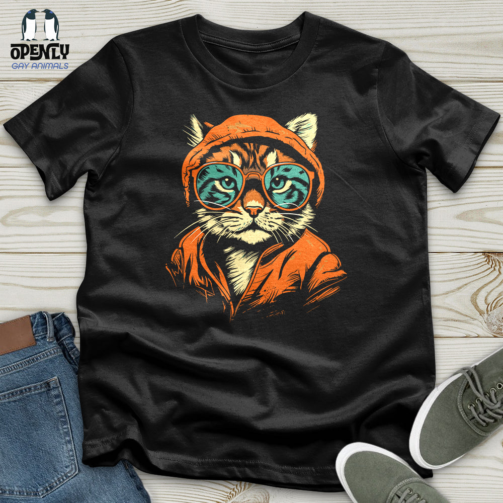 Hipster Cat Attitude Softstyle Tee Gift For Cat Lover
