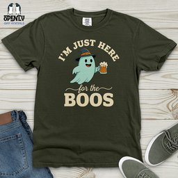 Im Just Here For The Boos Heavy Cotton Comfort Colors Tee Gift For Animal Lover