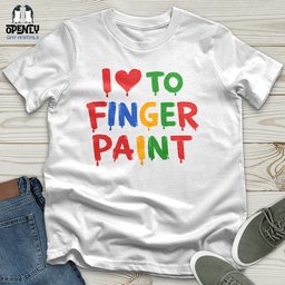 I Love To Finger Paint Male Couple T Shirt Gift For Animal Lover