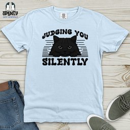 Judging You Silently Heavy Cotton Comfort Colors Tee Gift For Animal Lover