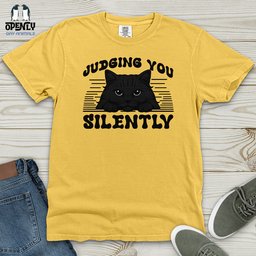 Judging You Silently Heavy Cotton Comfort Colors Tee Gift For Animal Lover