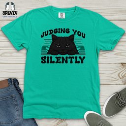 Judging You Silently Heavy Cotton Comfort Colors Tee Gift For Animal Lover