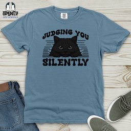 Judging You Silently Heavy Cotton Comfort Colors Tee Gift For Animal Lover