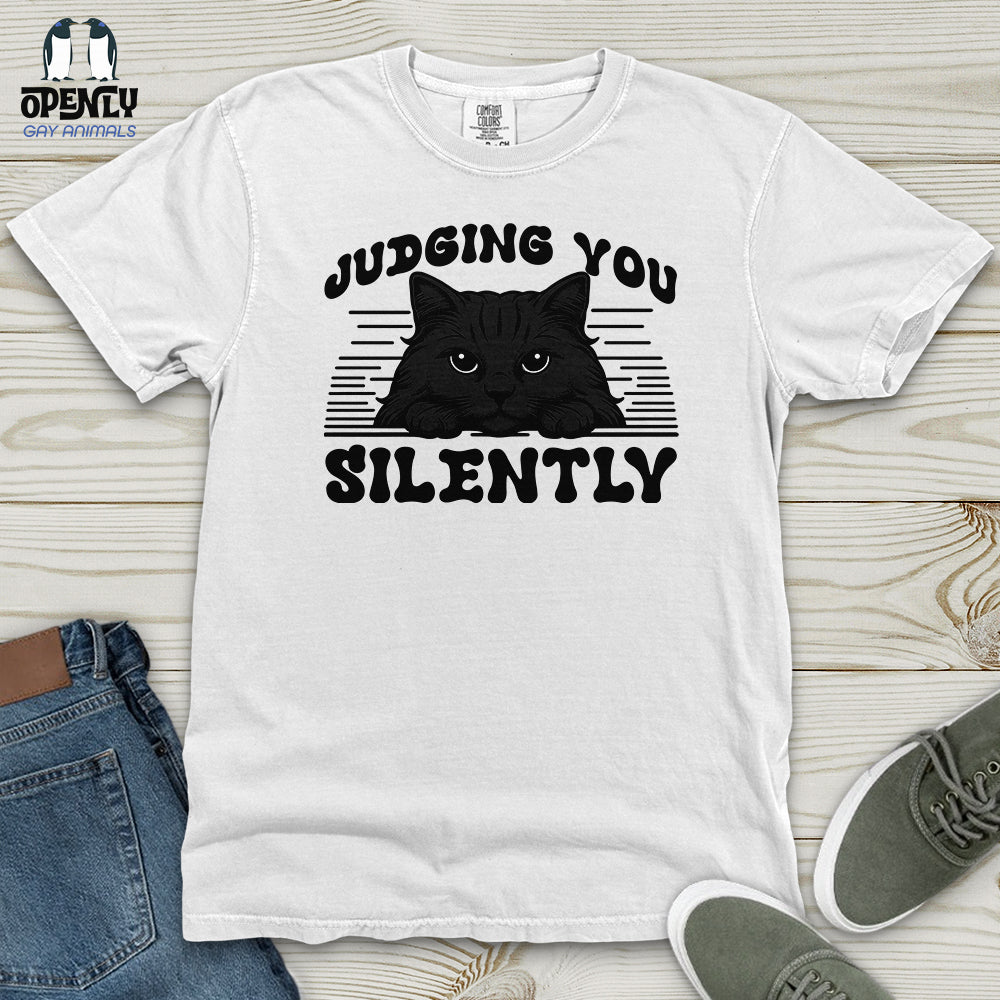Judging You Silently Heavy Cotton Comfort Colors Tee Gift For Animal Lover