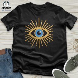 Gold Evil Eye Unisex T Shirt Gift For Animal Lover