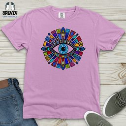 Greek Evil Eye Heavy Cotton Comfort Colors Tee Gift For Animal Lover