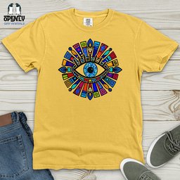 Greek Evil Eye Heavy Cotton Comfort Colors Tee Gift For Animal Lover