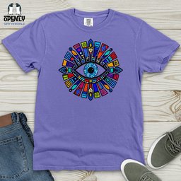 Greek Evil Eye Heavy Cotton Comfort Colors Tee Gift For Animal Lover