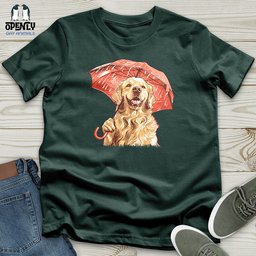 Golden Optimist Umbrella Unisex T Shirt Gift For Animal Lover