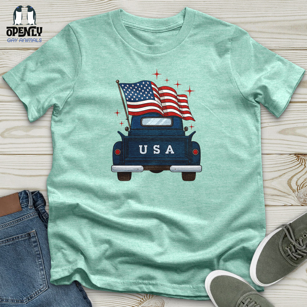 Happy Memorial Day Farm Truck Unisex T Shirt Gift For Animal Lover