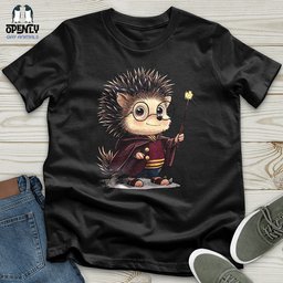 Hedgehog Wizard Charm Unisex T Shirt Gift For Animal Lover