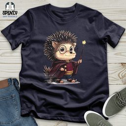 Hedgehog Wizard Charm Unisex T Shirt Gift For Animal Lover