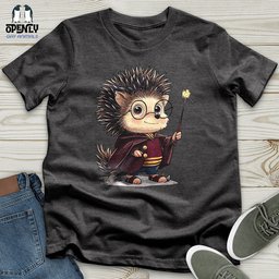 Hedgehog Wizard Charm Unisex T Shirt Gift For Animal Lover